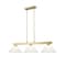 Z-Lite Cobalt Billiard, 3-Light, 14.25 In.W x 49.5 In.L x 10.5 In.H, Modern Gold/Matte Opal 152MGLD-AMO13 - alternate 2